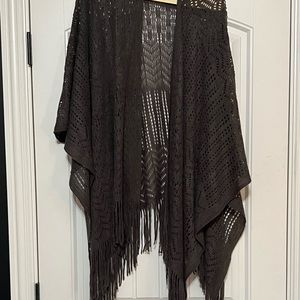 Grey knit wrap